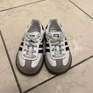 Adidas Kids White and Gray Sneakers